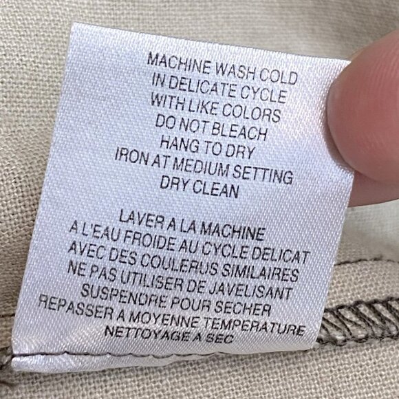 Effeti Moda Brown Tan Ombre Pleated Linen Skirt 4 - Picture 5 of 16